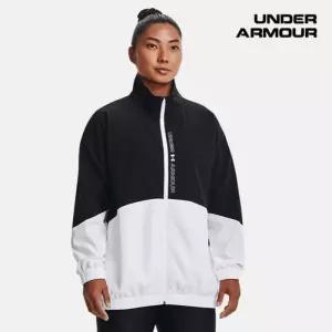 언더아머 여성 UA 우븐 오버사이즈 풀 집 재킷 1369890-001 2073803