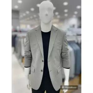 남성 봄 여름 레이온 혼방 스판사 마이크로 미니체크 캐주얼 콤비 자켓 2컬러 - 그레이, 베이지 JK1304509