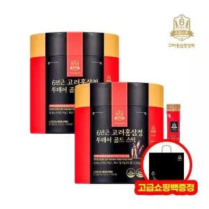 고려홍삼중앙회 6년근 고려홍삼정 투데이 골드 스틱 100포 x 2통 + 고급쇼핑백 2개 증정