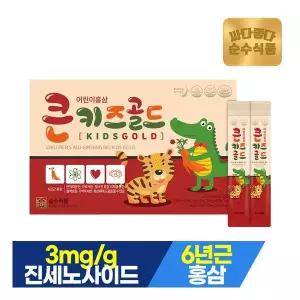 순수식품 [전용쇼핑백] 6년근 어린이홍삼 골드 30포x1박스 면역 홍삼스틱 선물세트