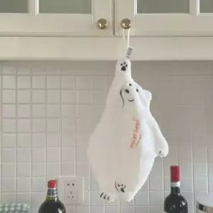 [룽스_65]북극곰 고리형 핸드타올 핸드타올 타올 키친행주