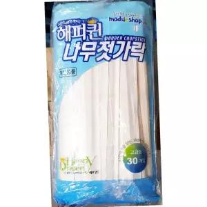 해피퀸 위생 저 30P 100세트 일회용 젓가락 업소용