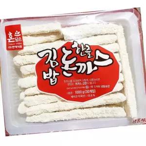 한맥식품 김밥 돈까스 30개 1kg 냉동 학교 급식 분식