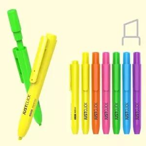 [룽스_65]Highlighter 노크식 저스트클릭형광펜 형광펜