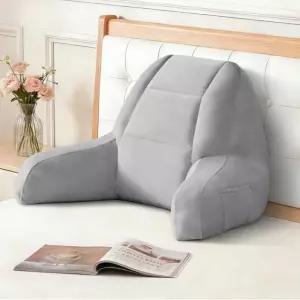 침대용 등받이 베개 독서 침대 팔이 달린 파쇄 메모리 폼 소파 바닥 라이트 그레이 Light Grey Standard(18-inch)