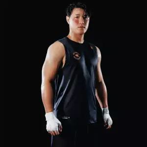 매장정품 SPYDER 스파이더 남성 BIG PUNCH BOXING CLUB 로고 슬리브리스 SPJFCNSL201MBLK 1610206