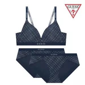 게스 GUESS 선물포장 노와이어 타탄체크 브라1팬티2 속옷세트 GEWBR831BP831NY 475520