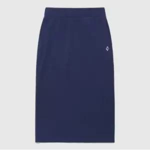 르꼬끄 반바지 CQK QQ222OSK53-LNV 여성 플리츠 미디 스커트 LIGHT NAVY