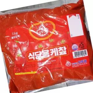 오뚜기 토마토 케찹 3kg 업소용 소스 햄버거 피자 토핑