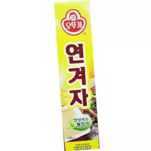 오뚜기 튜브 연겨자 100g 4개 겨자소스 머스타드 냉면겨자