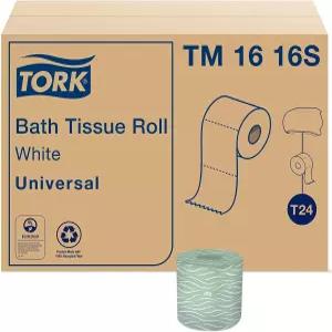 토크 셉틱 안전 화장지 흰색 2겹 100 재활용 T24 호환 96롤 x 500매 (TM1616S)
