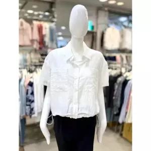 조이너스 세이브존01 밑단 스트링 카라넥 셔츠형 재킷 JAFU6WJK500