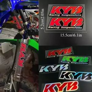 2PCS 레이싱 서스펜션 오토바이 스티커 Kyb 포크 비닐 데칼 for Yamaha Honda Suzuki Ktm Kawasaki Benelli J