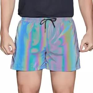 남녀 야간 사이클링 피트니스 트렌디 스포츠 반바지 LZLRUN 풀 리플렉티브 러닝 Small Short Rainbow Reflecltive