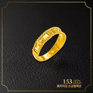153[최신]24K 순금 GDI 614 615 다이아몬드 컷팅 클로버 반지 3.75g(1돈)