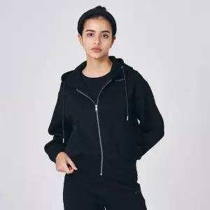 매장정품 SPYDER 스파이더 여성 시그니쳐 와플 후드 집업 SPJFCNFT352WBLK 1639714