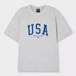 [백화점 정품] 후아유 [공용] USA 프린팅 반팔티셔츠 WHRPG2405U