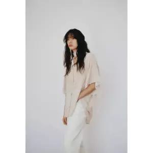 ZARA 자라 ZW 컬렉션 리본 플루이드 셔츠 - 베이지 핑크 2590/143/713 157727