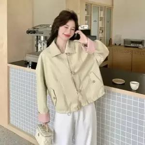 엘럽 여자 옐로우 캐주얼 무스탕 재킷 컬러의 PU 코트또한 가죽 박템1