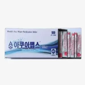 정수제 재난 정수 알약 휴대용 여행 물 살균 정화 수조 소독 식기 정수 알약 100정