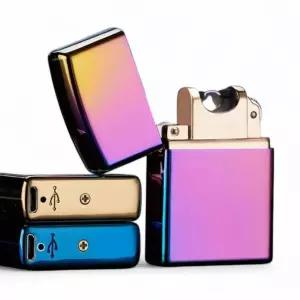 신개념 지포형 플라즈마 전자 라이터 USB 충전 토치형 케이스포함
