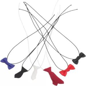키산겔 6pcs 미니어처 인형 넥타이 보우티 20cm 옷 미니 액세서리 아웃핏 코튼 넥웨어 드레싱