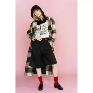ZARA 울 체크 엑스트라 롱 코트 - 샌드/브라운 1255/758/718 672491