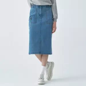 여성 쿨맥스 데님 카고 스커트 LCSKO325_SB