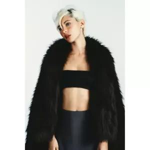ZARA 페이크 퍼 숏 코트 - 브라운 8490/732/700 672332