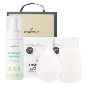 머머 온 가족 목욕 세트 궁디 150ml+곤약스펀지 2종 수분형 선물포장