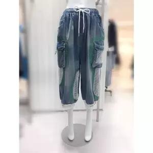 갤러리아 매쉬배색 7부데님팬츠MN07SD002FJY