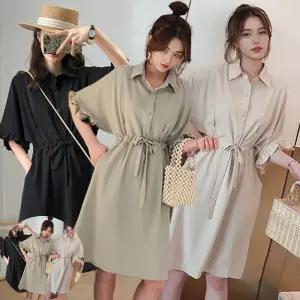 여름원피스 여성 데일리 셔링 허리 끈 원피스 수유복