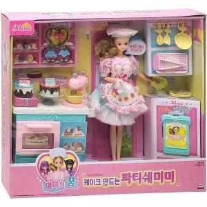 [하프클럽/알티피아]미미월드 케이크 파티쉐미미 여아 장난감 생일 선물 역할놀이 인형 세트