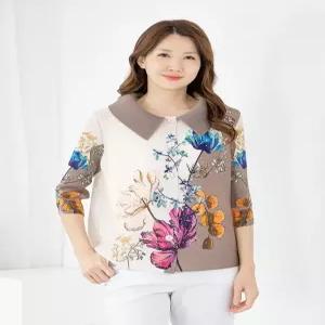 엄마옷 자켓 플리츠 볼레로 카라7부 603FGH245 마담/중년여성/빅사이즈/50대/60대