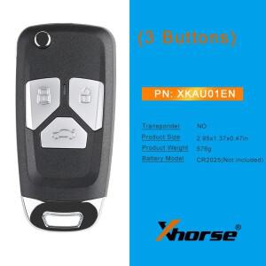 5피스 XHORSE XKAU01EN AUD.I 스타일 XK 시리즈VVDI 와이어 리모컨 영어 버전