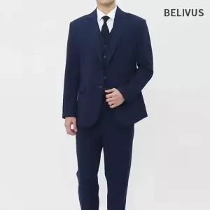 [빌리버스]빌리버스 남성 3피스 수트 싱글자켓 정장 재킷 조끼 베스트 슬랙스 하객룩