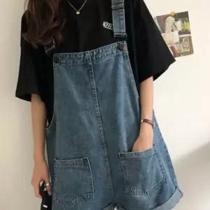 코디 멜빵팬츠 반바지 롤업 청점프수트 여름멜빵 여자 5WA4DE077 M(55)