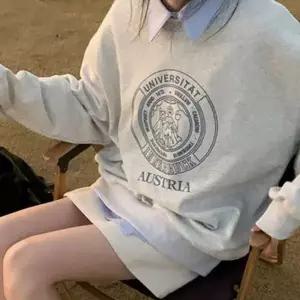 루즈핏 여성 맨투맨 티셔츠 레터링 여성 오버핏 맨투맨 캐주얼 가을