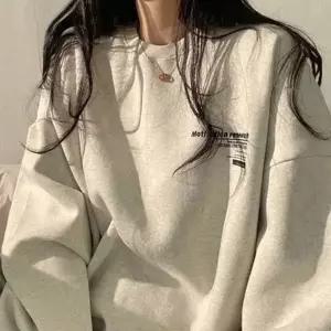 루즈핏 여성 맨투맨 티셔츠 라운드 여성 오버핏 맨투맨 캐주얼