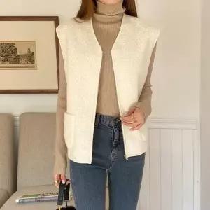 아트박스/신상오픈런 디틴리 조끼 간절기 양털 여성 집업 V넥