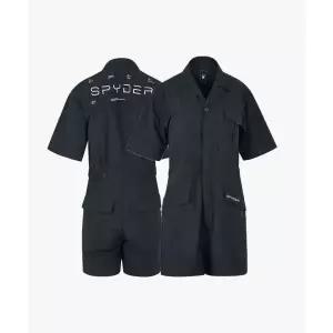 매장정품 SPYDER 스파이더 여성 카라 반팔 점프수트 SPJPCNOP351WBLK 1714089
