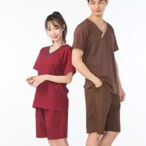 [하프클럽/]남성 여성 숯가마 황토 사우나복 찜질방 마사지 옷