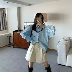 아트박스/신상오픈런 벌푸레 단추 재킷 셔츠 카라 루즈핏 가을