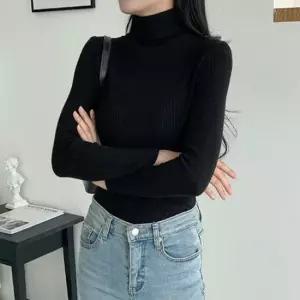 여자 기본 골지 겨울 목폴라 니트 터틀넥 이너 목티