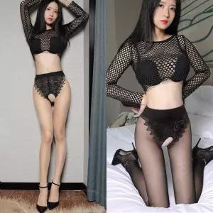 버니힙 '팬티 입지마' 밑트임 팬티스타킹