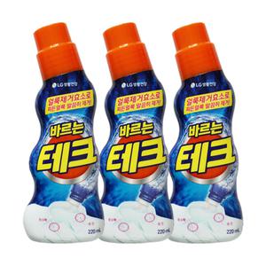 엘지 테크 세탁세제 바르는 테크 220ml 3개 얼룩제거