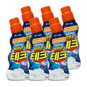 엘지 테크 세탁세제 바르는 테크 220ml 6개 얼룩제거