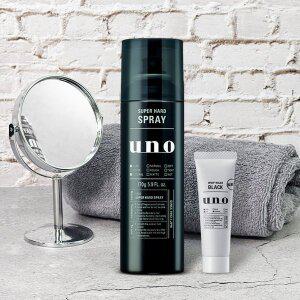 [우노] 수퍼 하드 스프레이 170g +  휩 워시 블랙 30ml