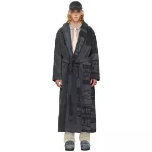 Tommy Jeans x Martine Rose 블랙 자카드 코트 222794M176001