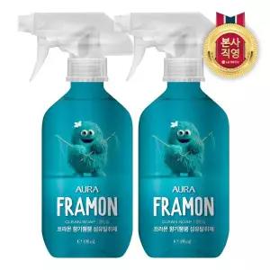 [엘지생활건강]아우라 프라몬 섬유탈취제 490ml 클린솝 X 2개